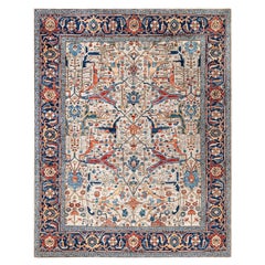 Traditional Serapi Hand Knotted Wool Gray Area Rug
