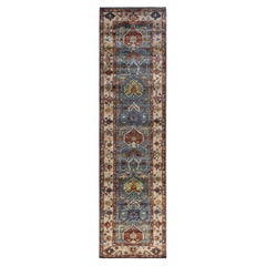 Tapis de couloir traditionnel Serapi noué à la main gris 2' 9" x 10' 2"