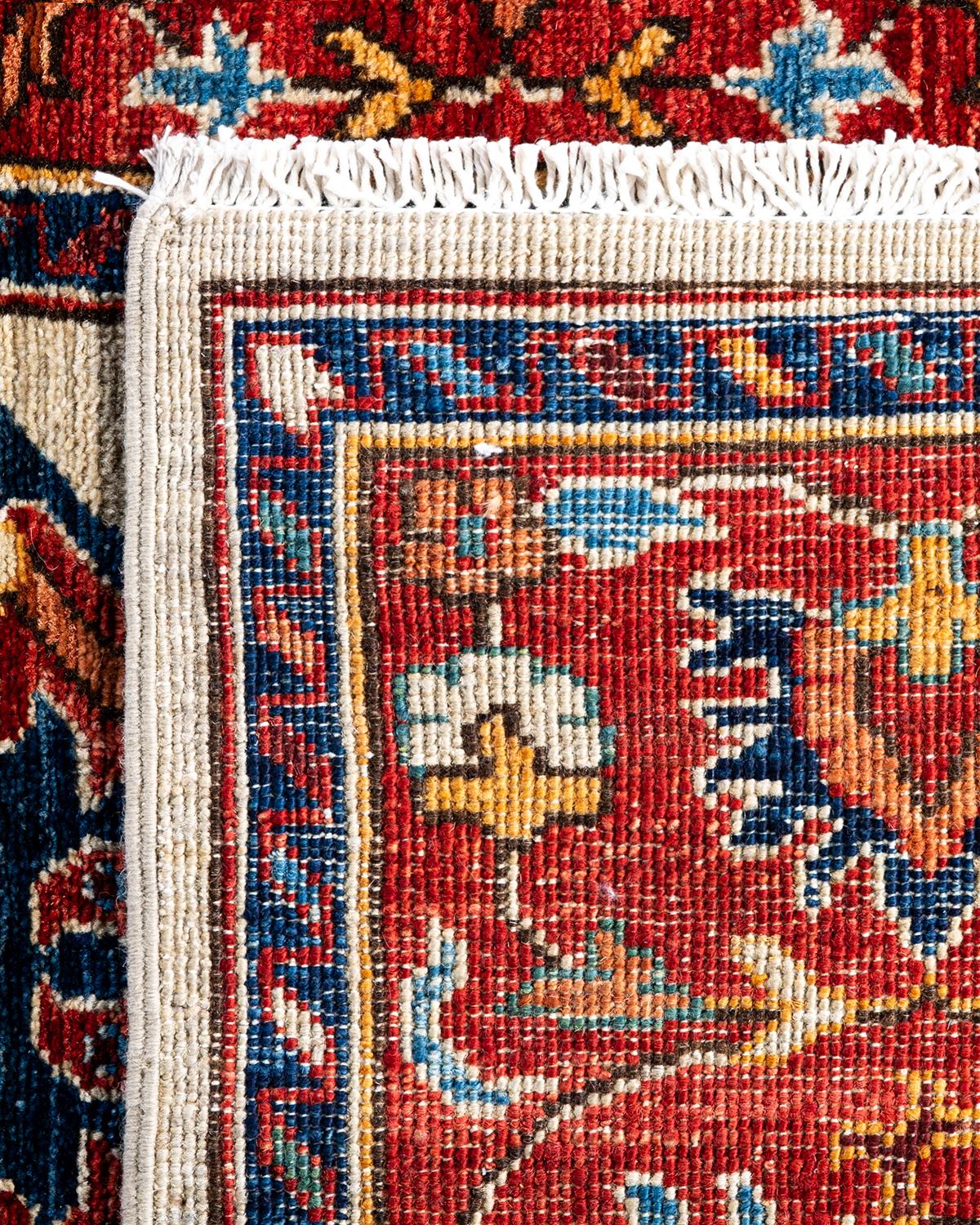 Traditioneller handgeknüpfter Serapi-Läufer aus grauer Wolle in Grau 2' 9