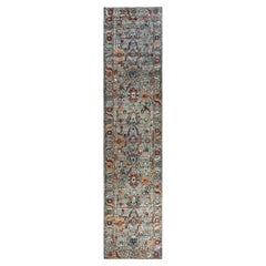 Traditional Serapi Hand Knotted Wool Gray Runner 2' 9" x 11' 10"