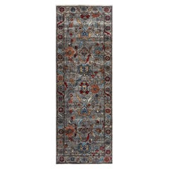 Traditional Serapi Hand Knotted Wool Gray Runner 2
 9" x 7
 10"