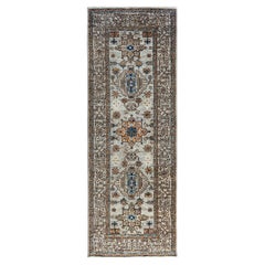 Traditional Serapi Hand Knotted Wool Gray Runner 2
 9" x 7
 10"