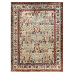 Traditional Serapi Hand Knotted Wool Green Area Rug