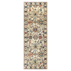 Traditional Serapi Hand Knots Rugs in lana avorio 2' 10" x 7' 11"