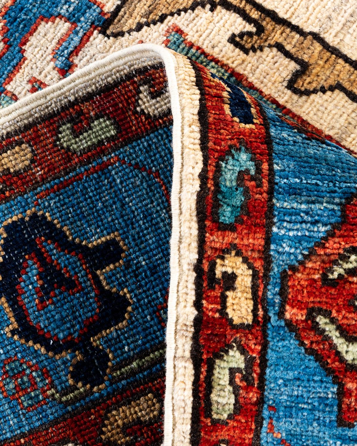 XXIe siècle et contemporain Tapis traditionnel Serapi noué à la main ivoire de 2' 10