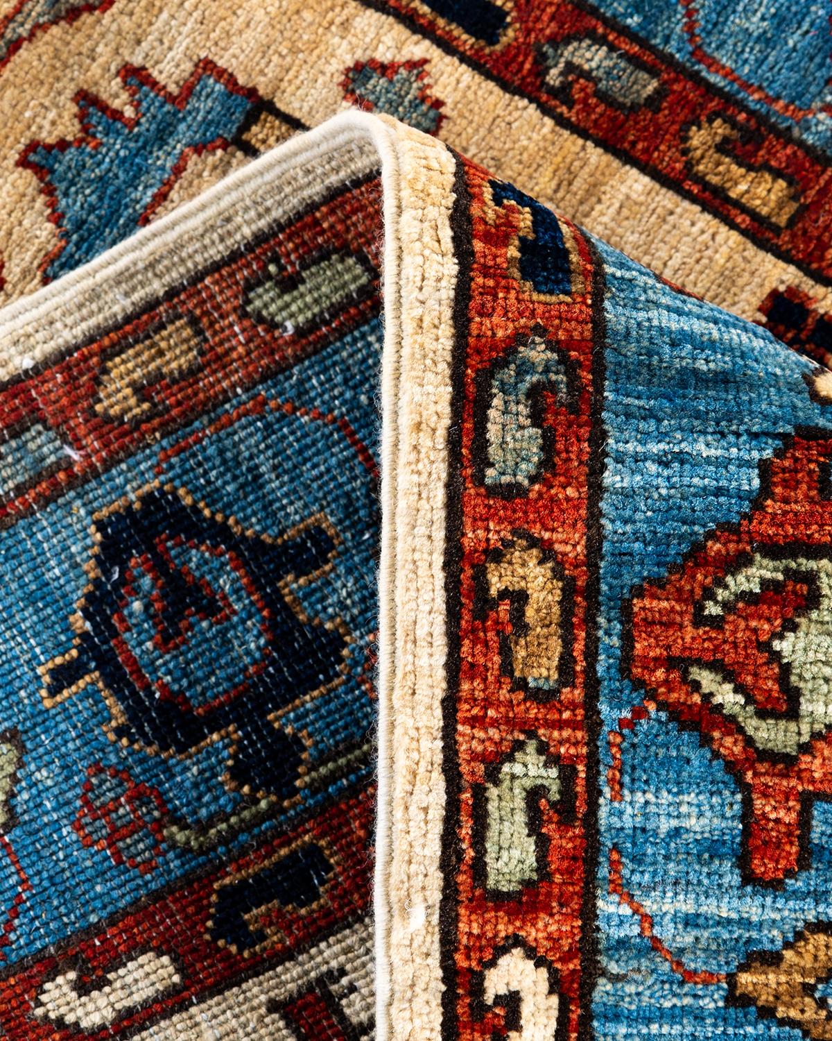 XXIe siècle et contemporain Tapis traditionnel Serapi noué à la main ivoire de 2' 10
