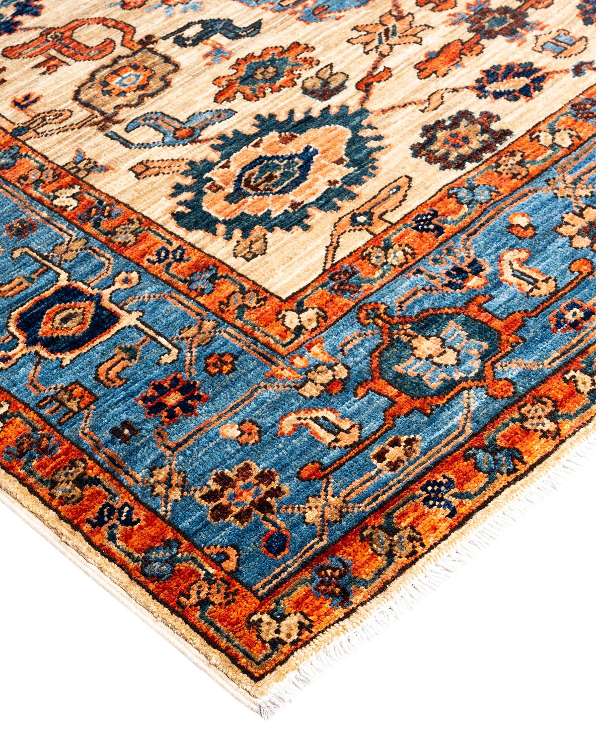 La fabrication des tapis persans dans toute sa splendeur a inspiré les couleurs riches, les motifs géométriques élaborés et les détails botaniques de la collection Serapi. Avec pas moins de 100 nœuds par pouce, ces tapis fabriqués à la main sont
