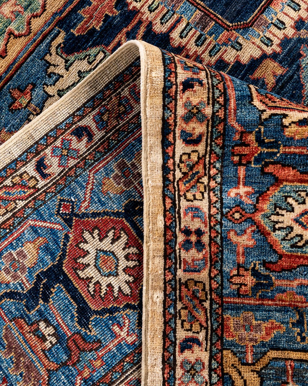 Laine Tapis traditionnel Serapi noué à la main ivoire de 8' 0