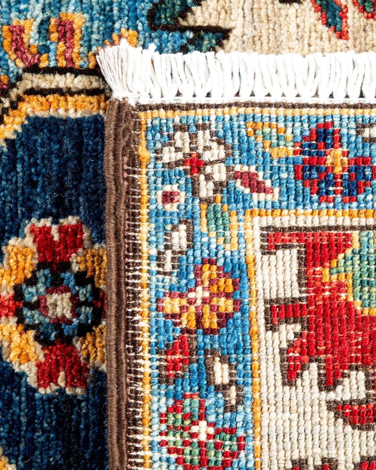 Traditioneller Serapi Handgeknüpfter Wollteppich Elfenbein  (21. Jahrhundert und zeitgenössisch) im Angebot