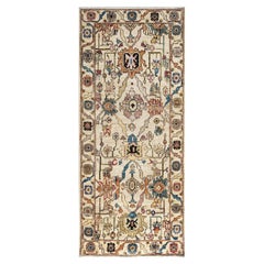 Traditional Serapi Hand Knotted Wool Ivory Runner 2
 8" x 6
 4"