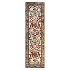 Traditional Serapi Hand Knotted Wool Ivory Runner 2
 9" x 9
 6"
