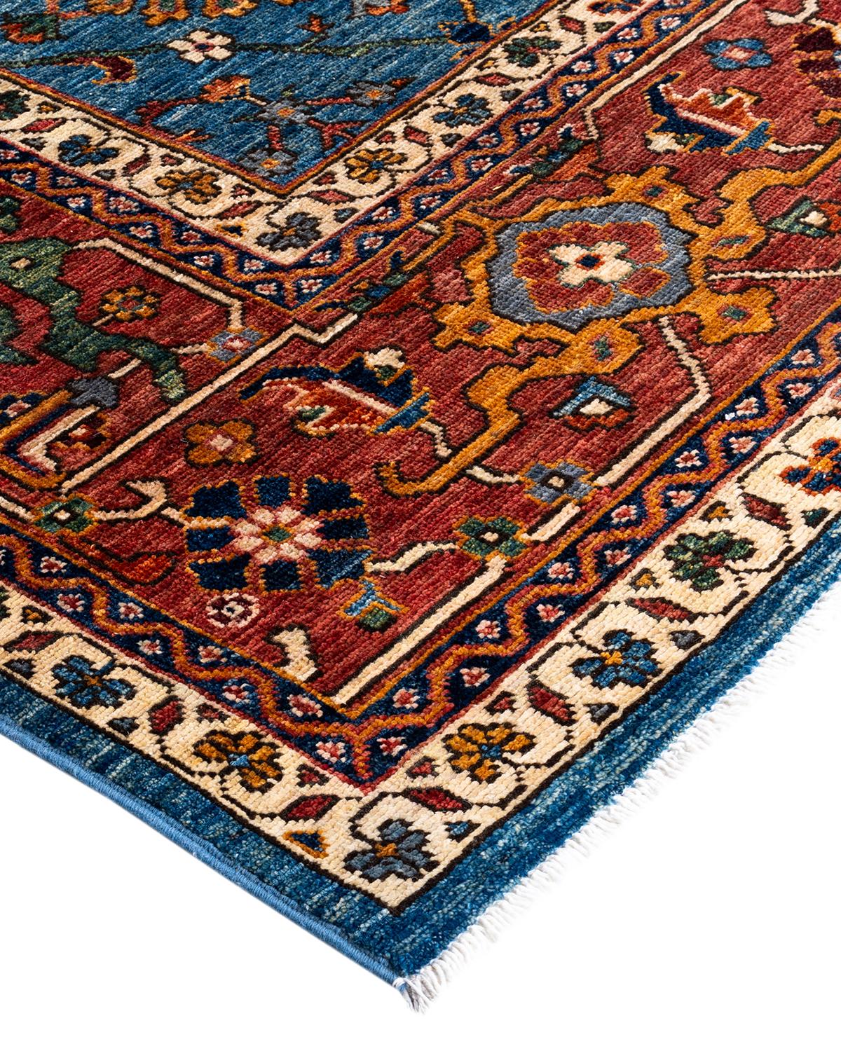 La fabrication des tapis persans dans toute sa splendeur a inspiré les couleurs riches, les motifs géométriques élaborés et les détails botaniques de la collection Serapi. Avec pas moins de 100 nœuds par pouce, ces tapis fabriqués à la main sont