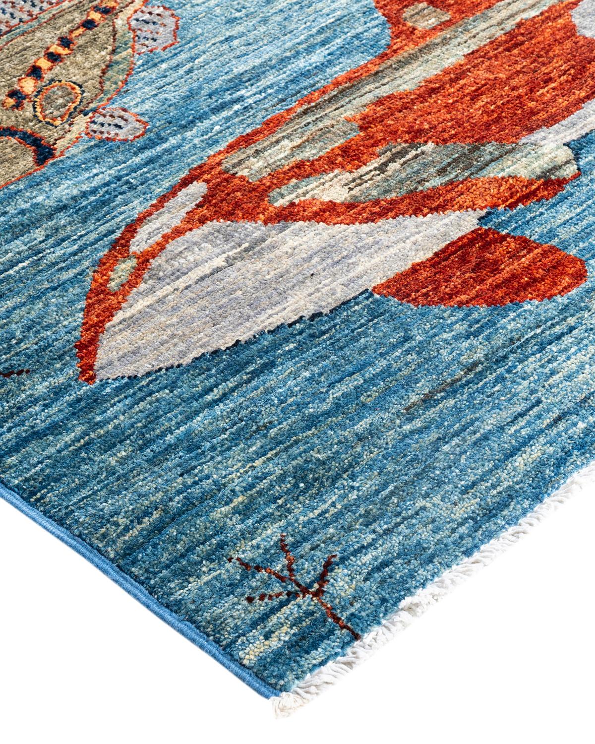 Persian rug-making at its finest inspired the rich colors, elaborate geometric motifs, and botanical detailing of the Serapi collection. With as many as 100 knots per inch, these handcrafted rugs are as durable as they are visually stunning, and