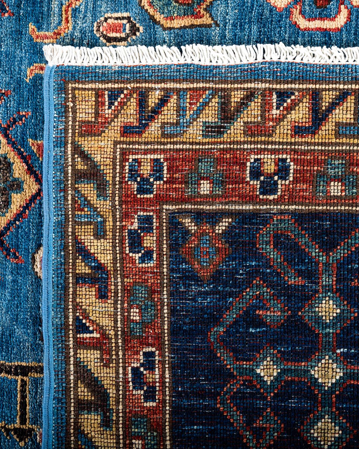 Traditioneller hellblauer Teppich aus handgeknüpfter Wolle Serapi (21. Jahrhundert und zeitgenössisch) im Angebot