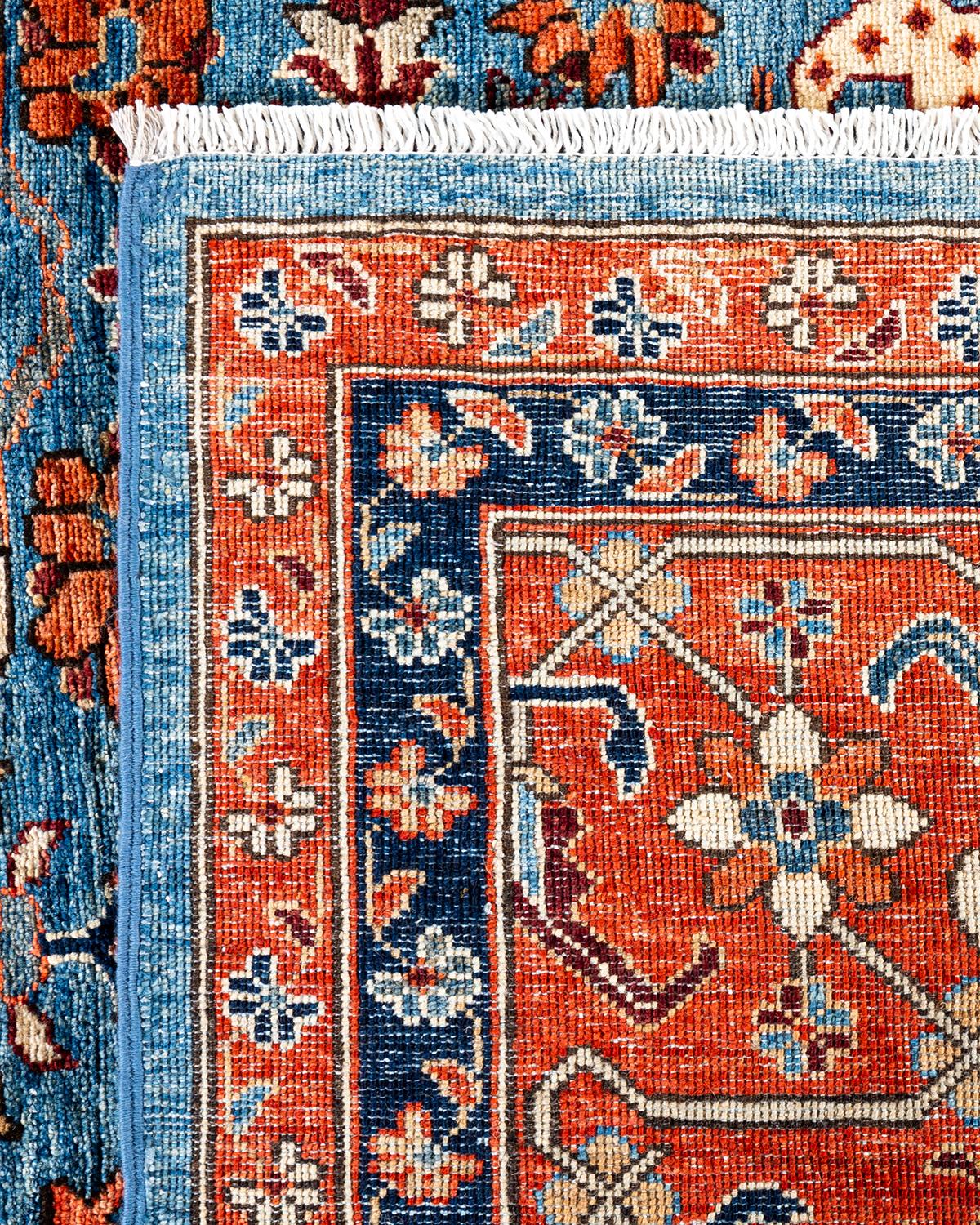  Traditioneller hellblauer Teppich aus handgeknüpfter Wolle Serapi (21. Jahrhundert und zeitgenössisch) im Angebot
