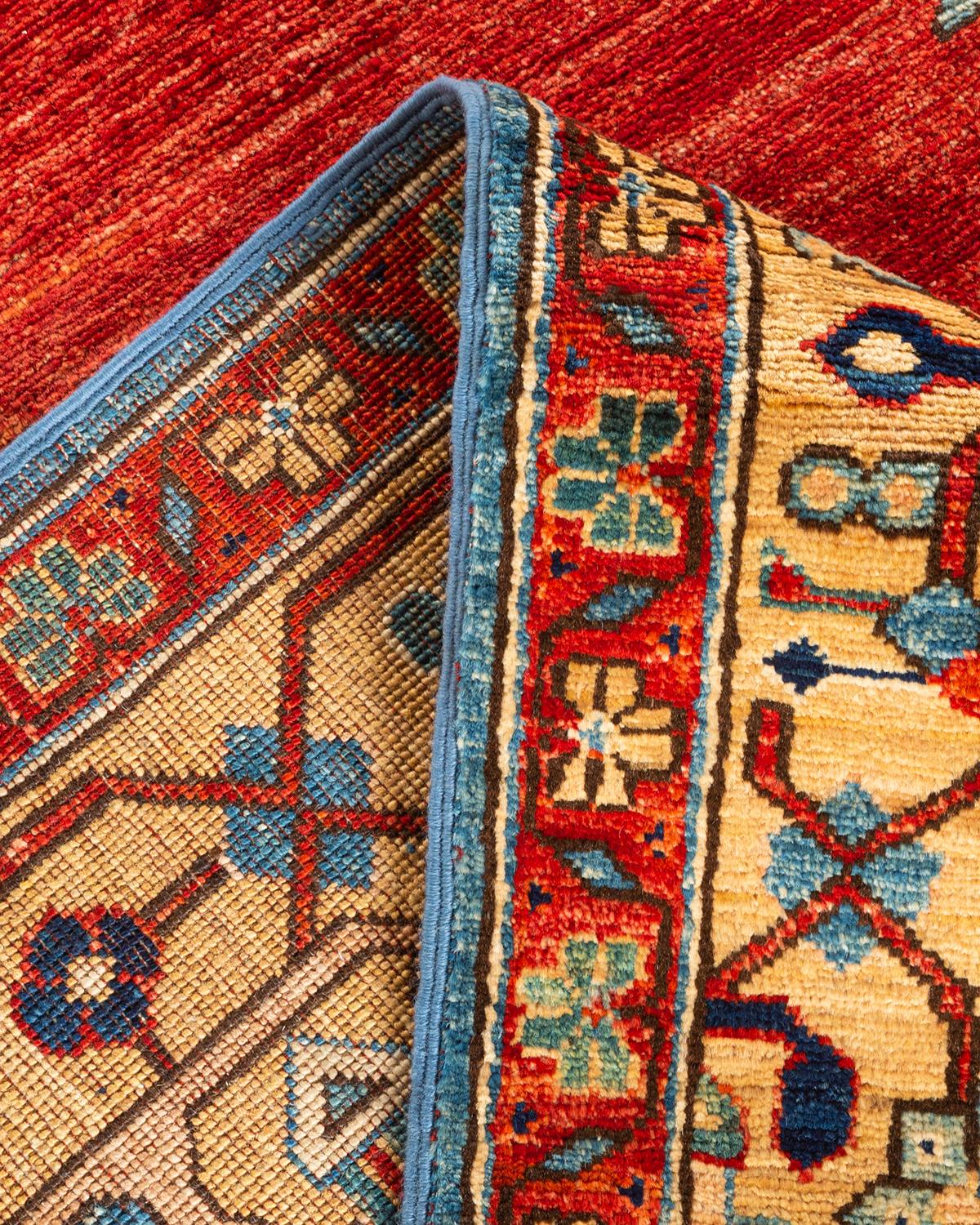 Traditioneller hellblauer Teppich aus handgeknüpfter Wolle Serapi im Angebot 1