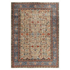 Traditional Serapi Hand Knotted Wool Light Gray Area Rug 