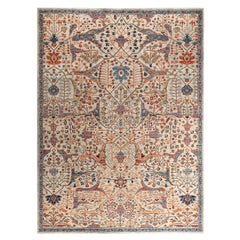 Traditional Serapi Hand Knotted Wool Light Gray Area Rug