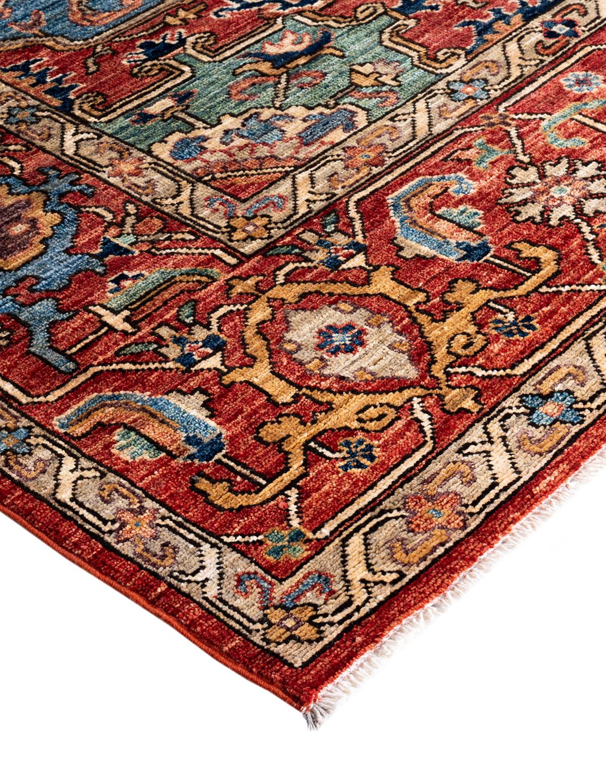 La fabrication des tapis persans dans toute sa splendeur a inspiré les couleurs riches, les motifs géométriques élaborés et les détails botaniques de la collection Serapi. Avec pas moins de 100 nœuds par pouce, ces tapis fabriqués à la main sont
