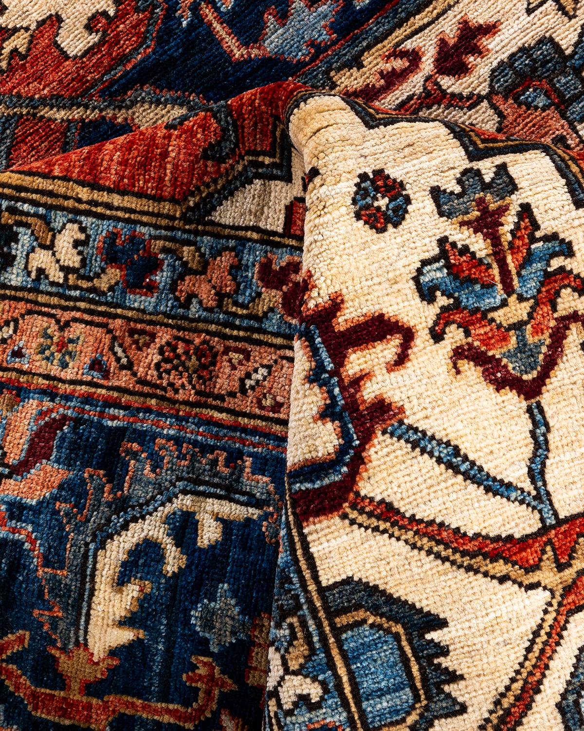 Tapis traditionnel Serapi orange noué à la main 9' 2