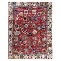 Traditional Serapi Hand Knotted Wool Pink Area Rug 9' 0" x 11' 10"