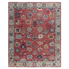 Traditional Serapi Hand Knotted Wool Pink Area Rug
