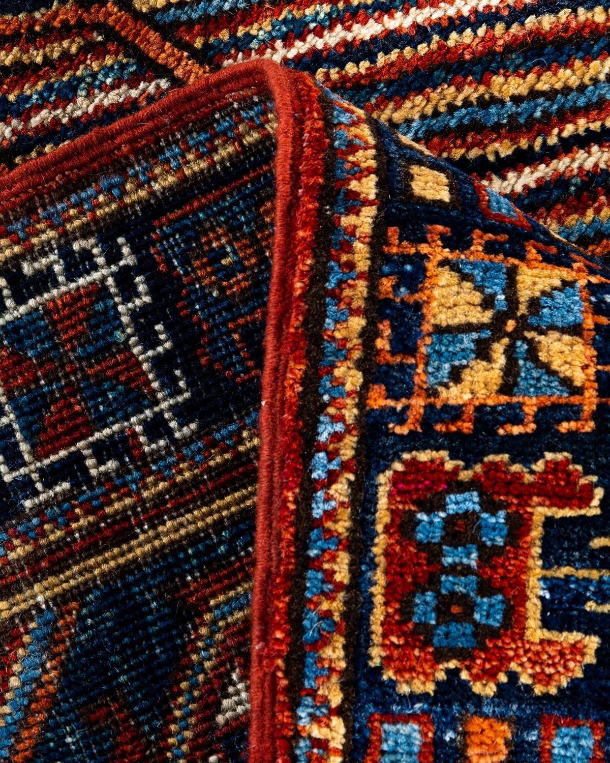 XXIe siècle et contemporain Tapis traditionnel Serapi noué à la main rouge de 2' 10
