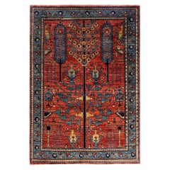 Traditional Serapi Hand Knotted Wool Red Area Rug 4
 9" x 6
 8"