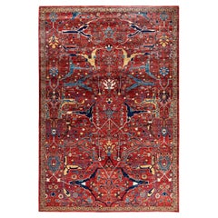 Traditional Serapi Hand Knotted Wool Red Area Rug 5
 11" x 8
 9"