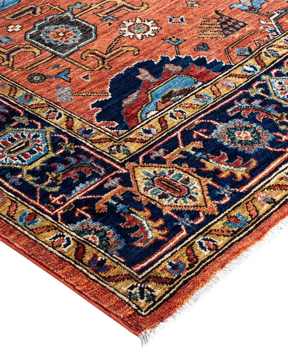 La fabrication des tapis persans dans toute sa splendeur a inspiré les couleurs riches, les motifs géométriques élaborés et les détails botaniques de la collection Serapi. Avec pas moins de 100 nœuds par pouce, ces tapis fabriqués à la main sont