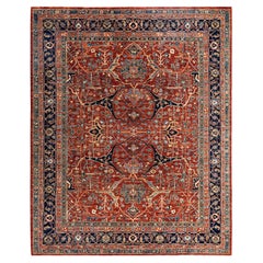Traditional Serapi Hand Knotted Wool Red Area Rug 8
 0" x 9
 10"