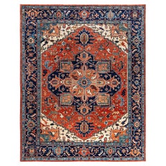 Traditional Serapi Hand Knotted Wool Red Area Rug 8' 2" x 10' 3"
