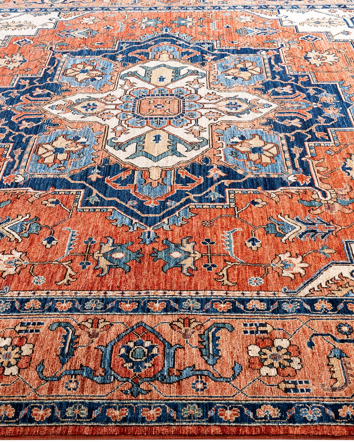 Traditional Serapi Hand Knotted Wool Red Area Rug 8' 2