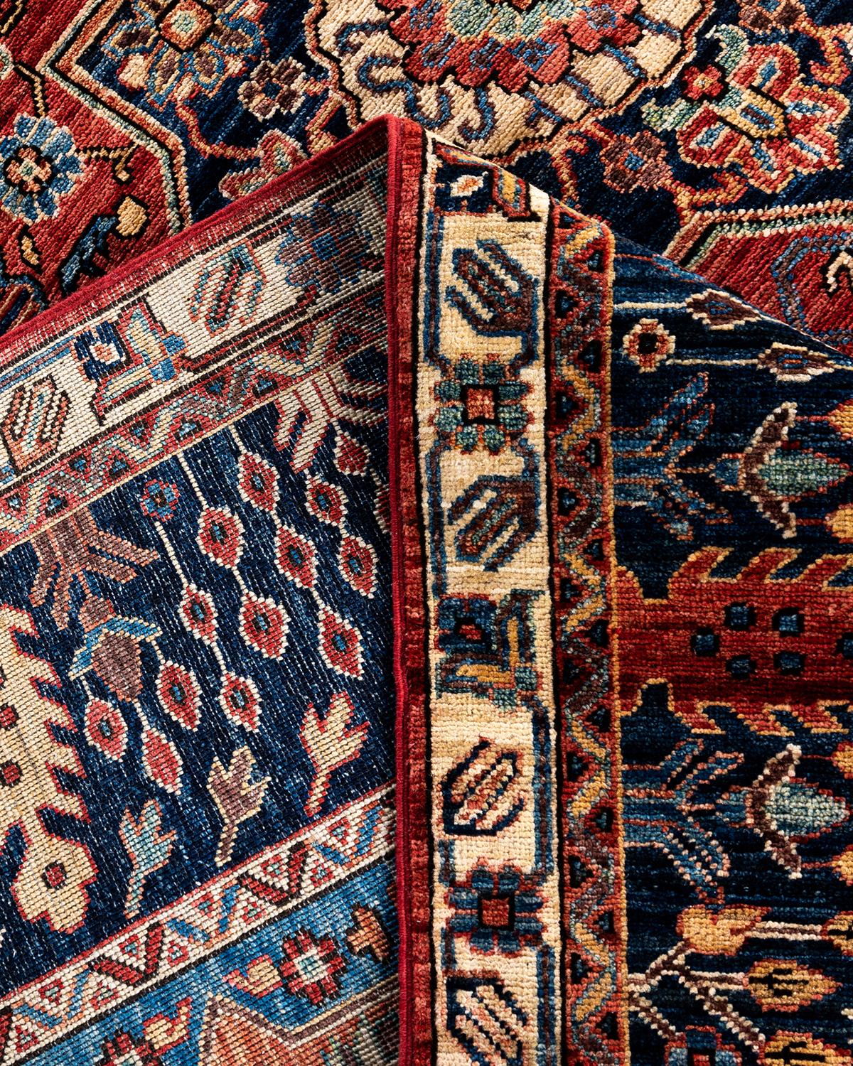 Laine Tapis traditionnel Serapi noué à la main rouge de 8' 2