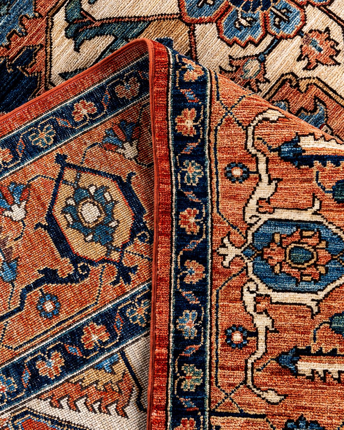 Traditional Serapi Hand Knotted Wool Red Area Rug 8' 2