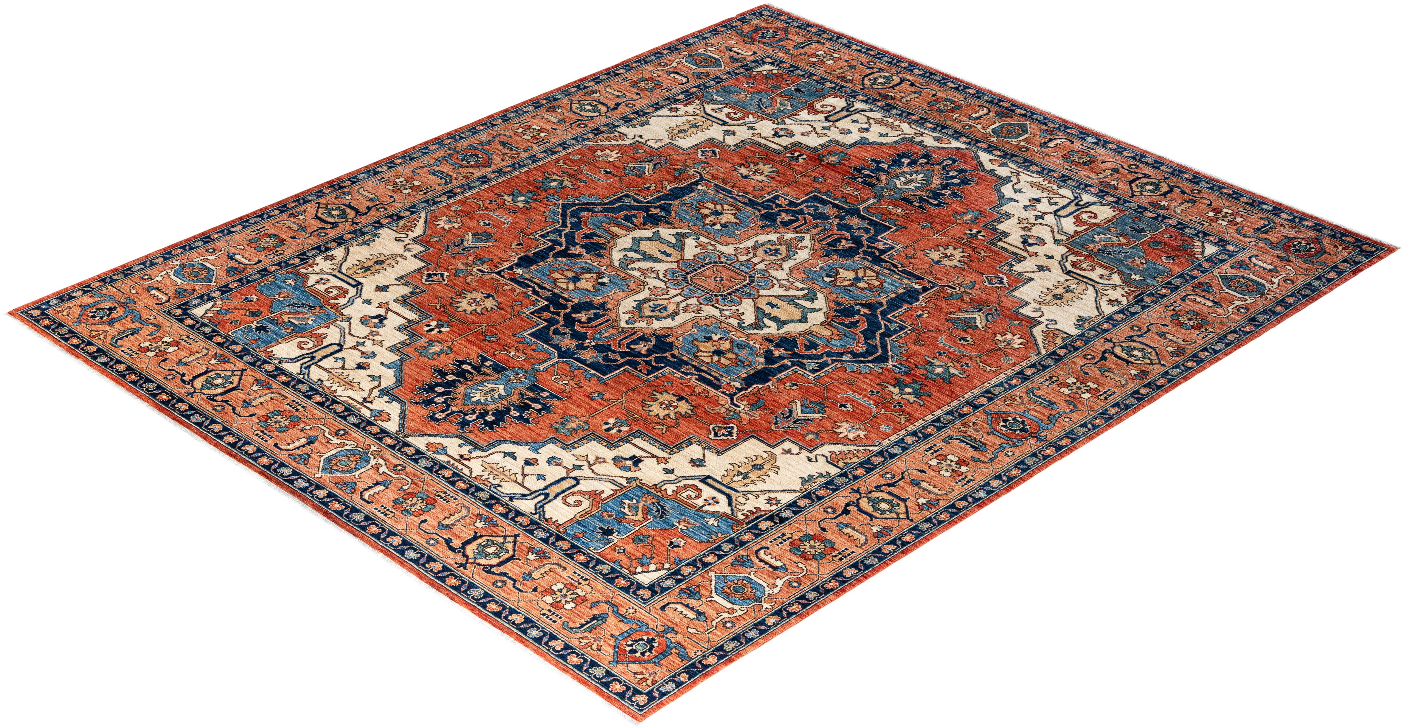 Traditional Serapi Hand Knotted Wool Red Area Rug 8' 2