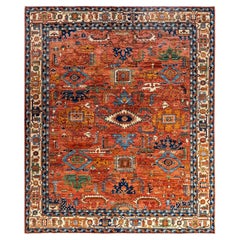 Traditional Serapi Hand Knotted Wool Red Area Rug 8
 4" x 9
 10"