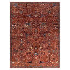 Traditional Serapi Hand Knotted Wool Red Area Rug 9' 0" x 12' 0"