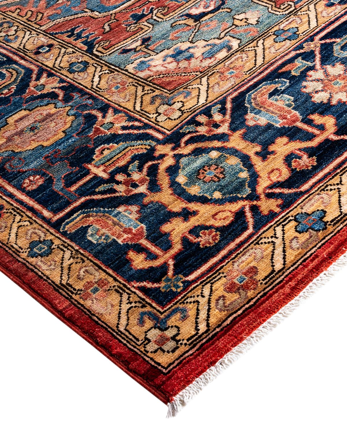 La fabrication des tapis persans dans toute sa splendeur a inspiré les couleurs riches, les motifs géométriques élaborés et les détails botaniques de la collection Serapi. Avec pas moins de 100 nœuds par pouce, ces tapis fabriqués à la main sont
