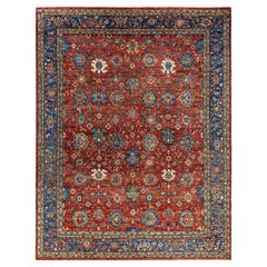 Traditional Serapi Hand Knotted Wool Red Area Rug 9' 4" x 12' 0"