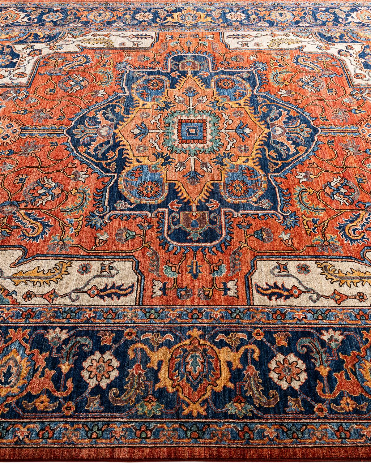 Traditional Serapi Hand Knotted Wool Red Area Rug In New Condition For Sale In Norwalk, CT
