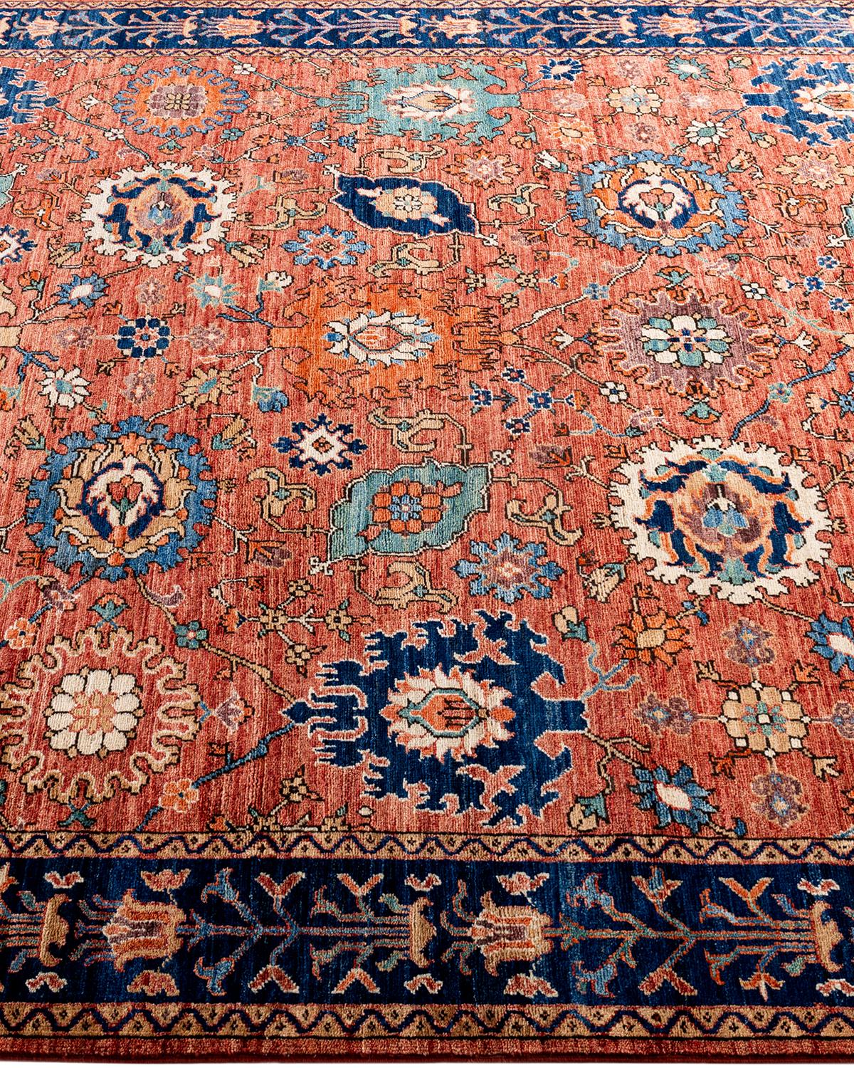  Traditional Serapi Hand Knotted Wool Red Area Rug In New Condition For Sale In Norwalk, CT