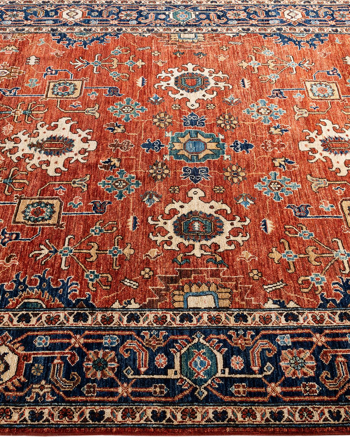 Traditional Serapi Hand Knotted Wool Red Area Rug In New Condition For Sale In Norwalk, CT