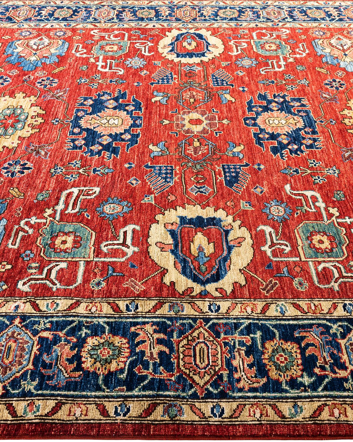 Traditional Serapi Hand Knotted Wool Red Area Rug  In New Condition For Sale In Norwalk, CT