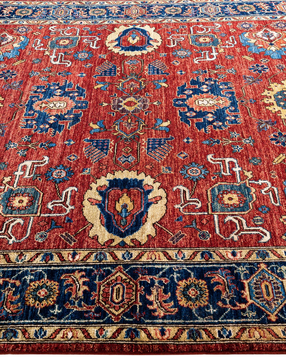 Traditional Serapi Hand Knotted Wool Red Area Rug In New Condition For Sale In Norwalk, CT