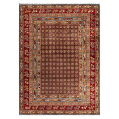 Traditional Serapi Hand Knotted Wool Red Area Rug