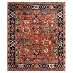 Traditional Serapi Hand Knotted Wool Red Area Rug