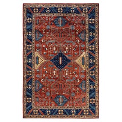 Traditional Serapi Hand Knotted Wool Red Area Rug