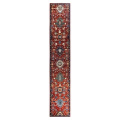 Traditional Serapi Hand Knotted Wool Red Runner 2' 7" x 14' 8"