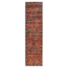 Traditional Serapi Hand Knotted Wool Red Runner 2
 7" x 9
 8"